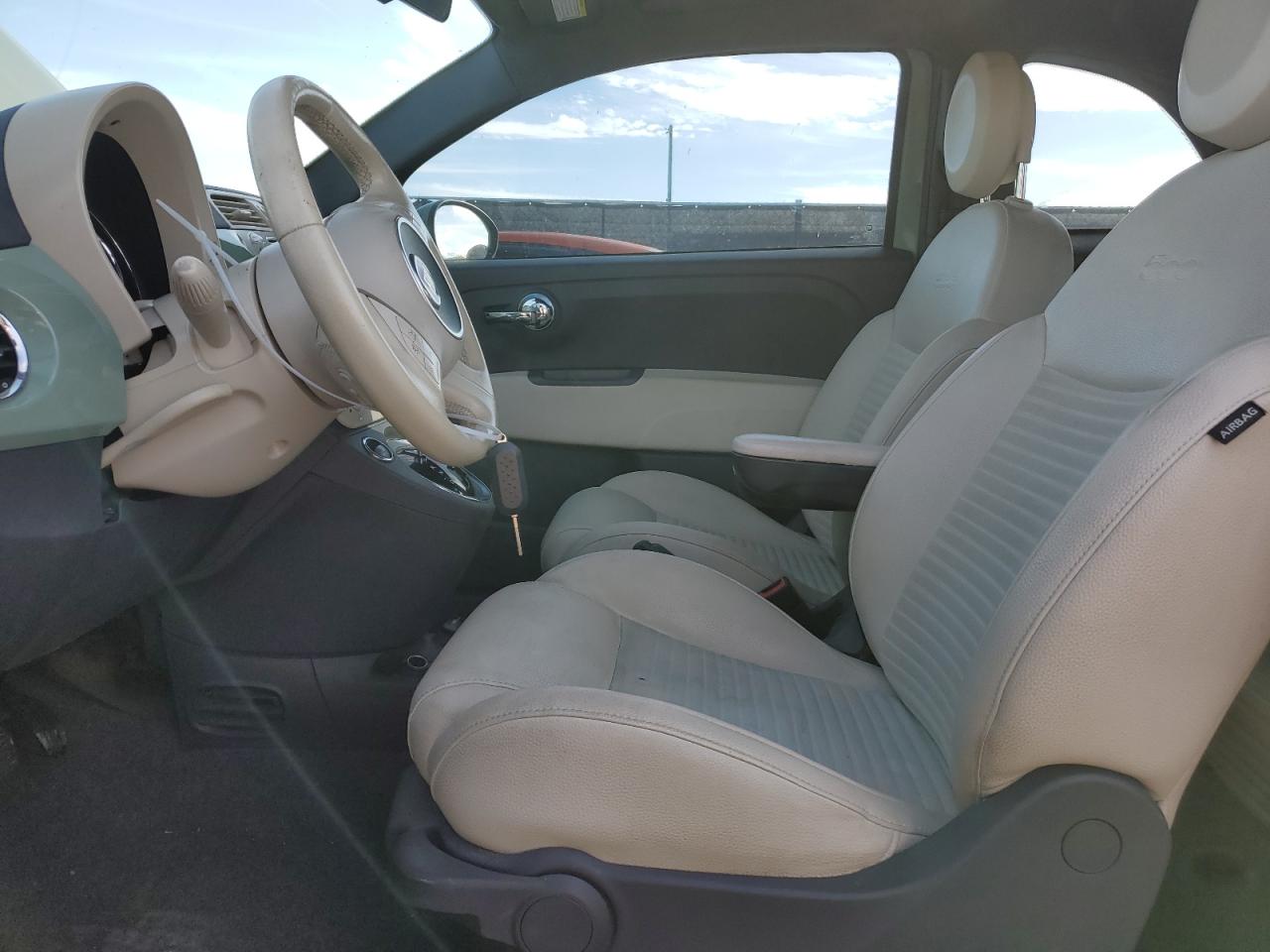 2015 Fiat 500 VIN 3C3CFFBR9FT667725 Copart auction photo, front end damage thumbnail 7