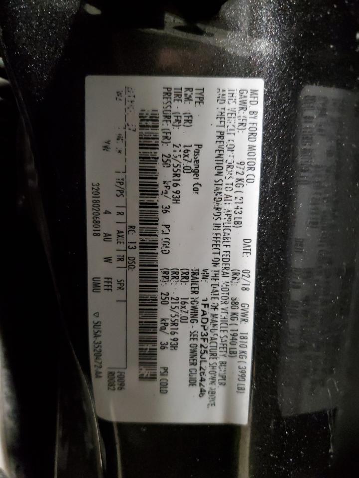 2018 Ford Focus VIN 1FADP3F25JL264246 Copart auction photo, front end damage thumbnail 15