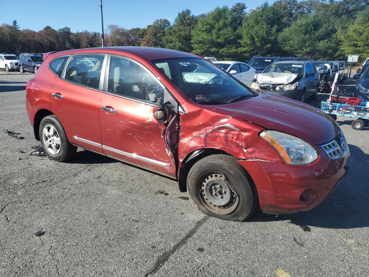 2013 Nissan Rogue VIN JN8AS5MV5DW134253 Copart auction photo, side damage thumbnail 4