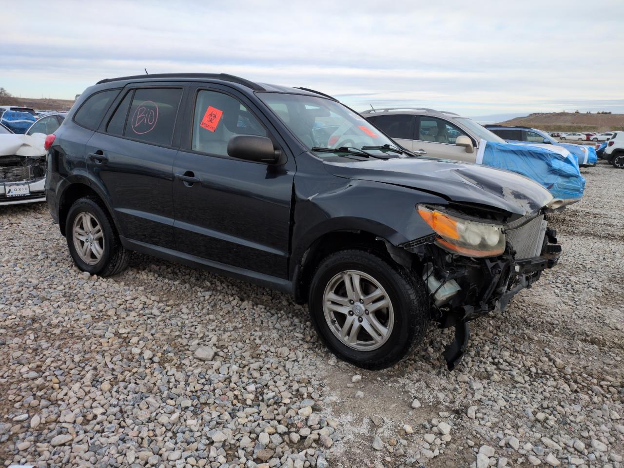 2010 Hyundai Santa Fe VIN 5NMSGDAB4AH408112 Copart auction photo, front end / side damage thumbnail 4