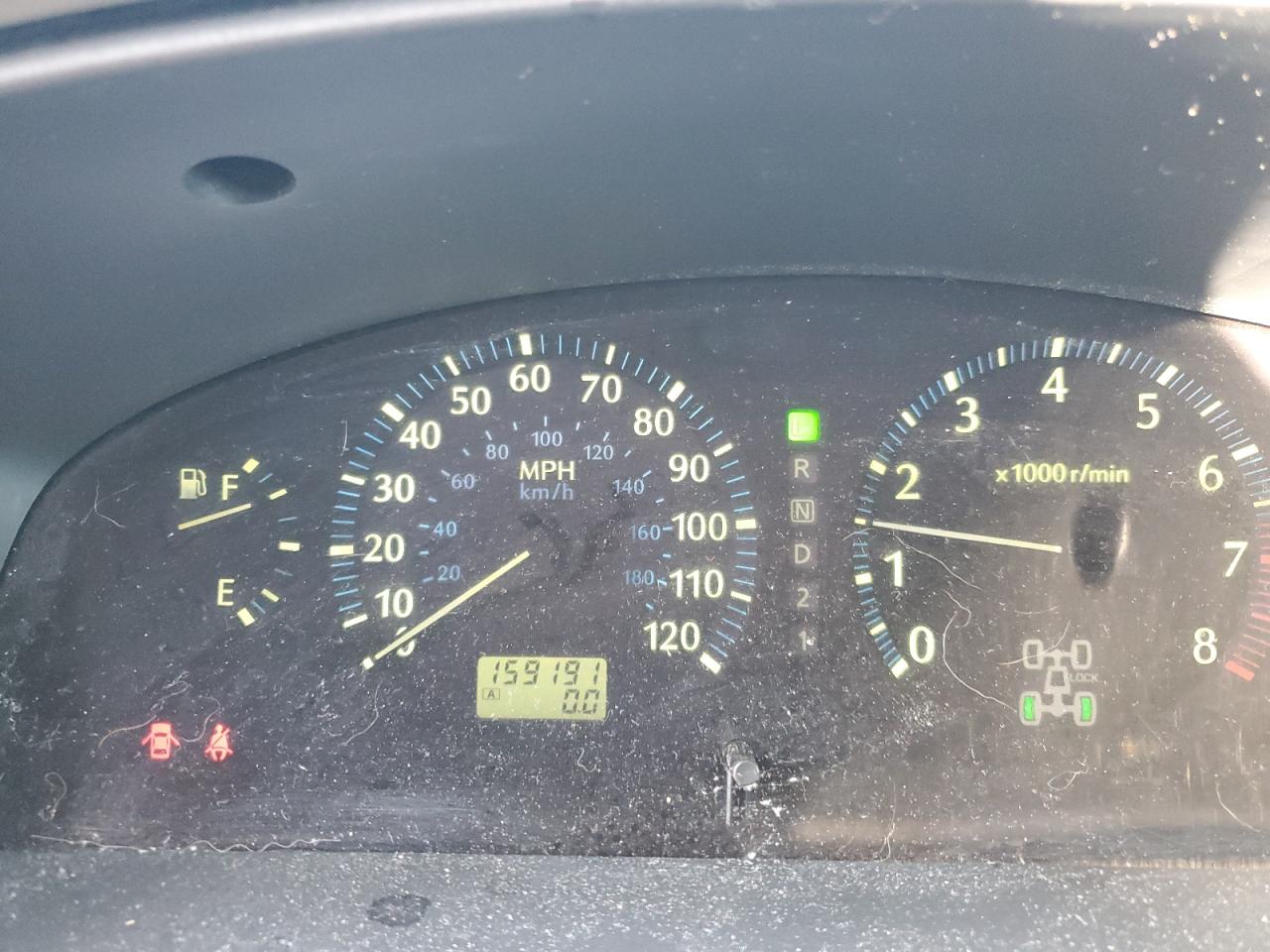 2001 Infiniti QX4 VIN JNRDR09Y21W215362 Copart auction photo, front end / hail damage thumbnail 9