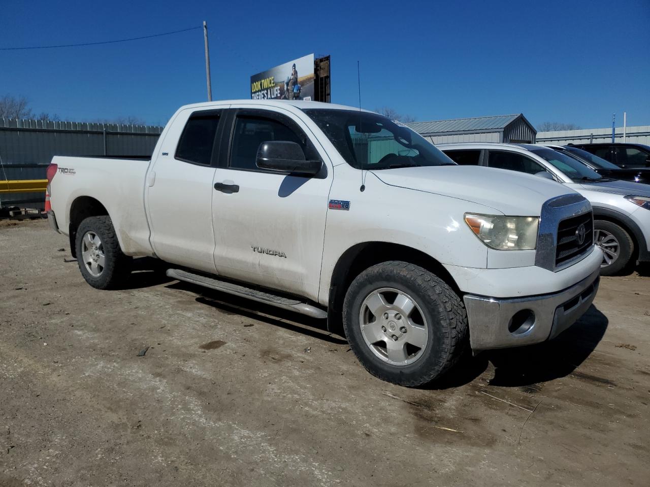 2007 Toyota Tundra VIN 5TFBV54137X026121 Copart auction photo, side / front end damage thumbnail 4