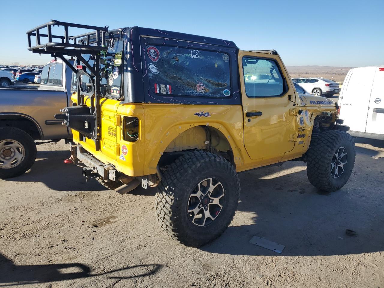 2021 Jeep Wrangler VIN 1C4HJXCN2MW768131 Copart auction photo, rear end damage thumbnail 3