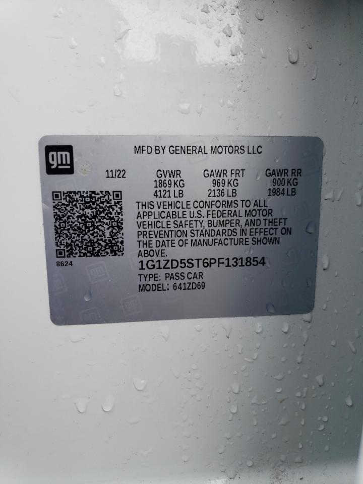 2023 Chevrolet Malibu VIN 1G1ZD5ST6PF131854 Copart auction photo, front end damage thumbnail 12