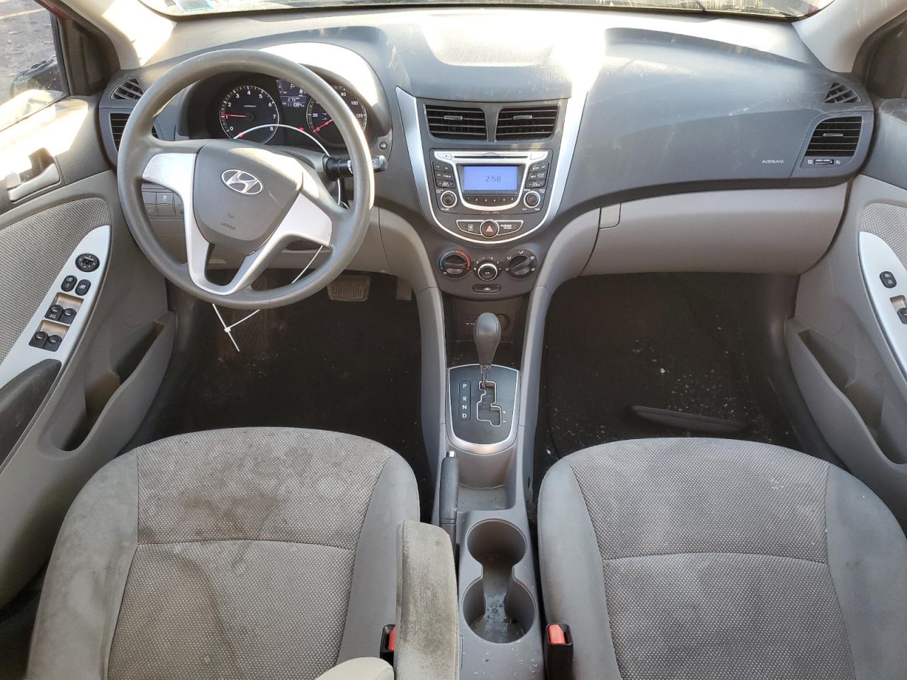 2013 Hyundai Accent VIN KMHCT4AE1DU514682 Copart auction photo, top/roof / side damage thumbnail 8