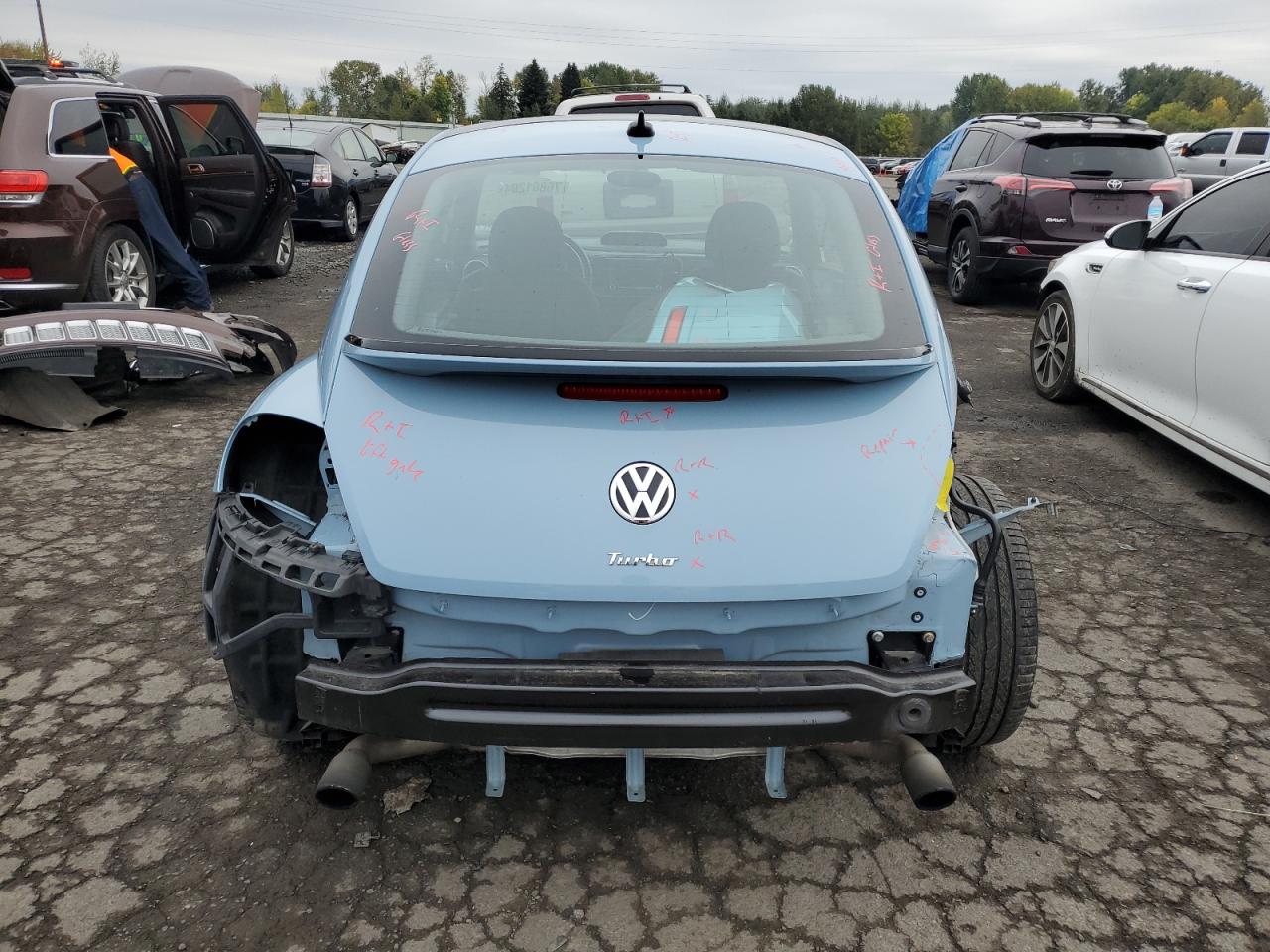 2014 Volkswagen Beetle VIN 3VWVT7AT7EM663694 Copart auction photo, rear end damage thumbnail 6