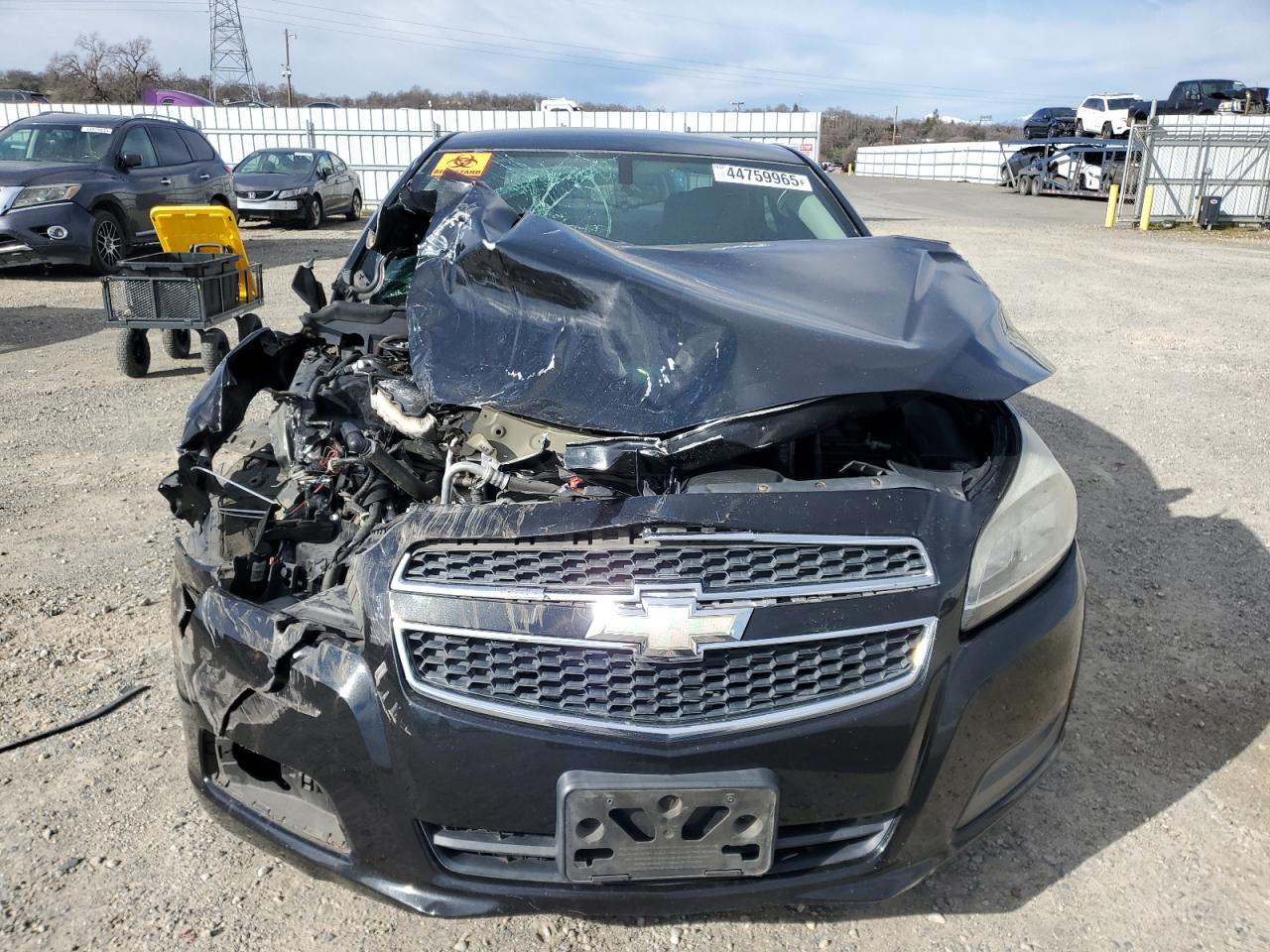 2013 Chevrolet Malibu VIN 1G11B5SA3DF241385 Copart auction photo, front end / side damage thumbnail 5