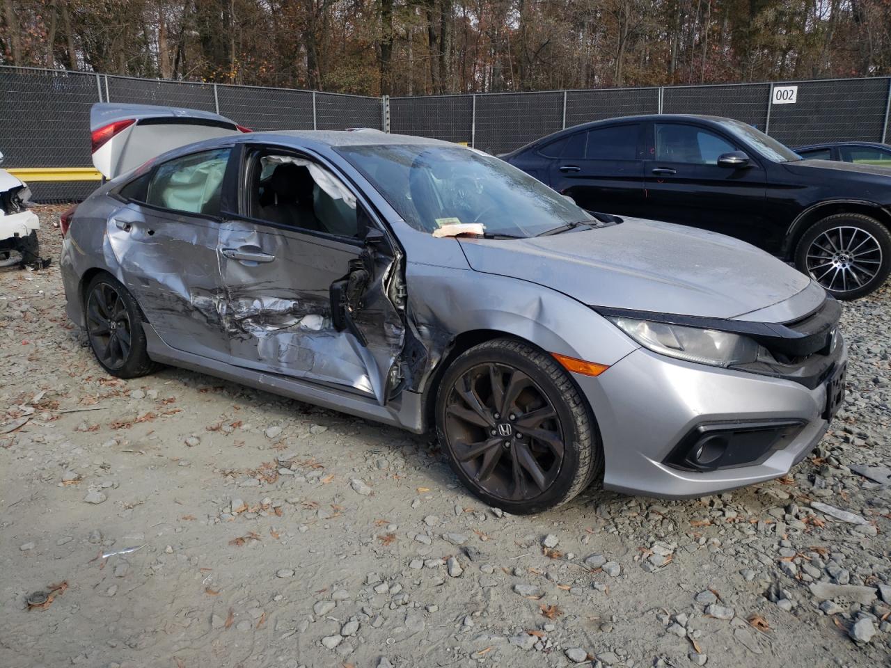 2019 Honda Civic VIN 2HGFC2F81KH567036 Copart auction photo, side / rear end damage thumbnail 4
