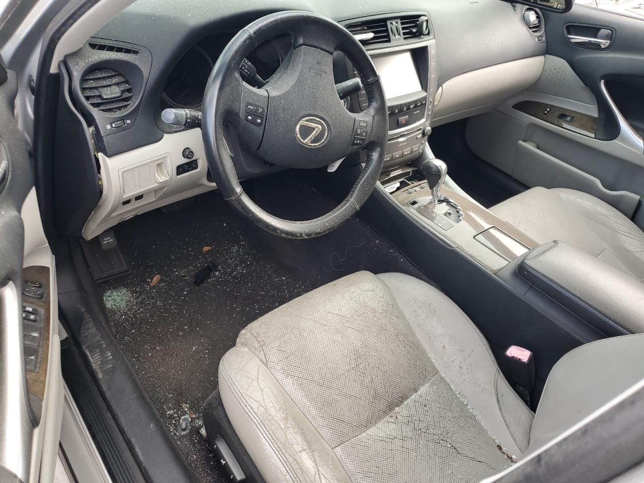 2009 Lexus IS VIN JTHBK262392087285 Copart auction photo, top/roof / front end damage thumbnail 8