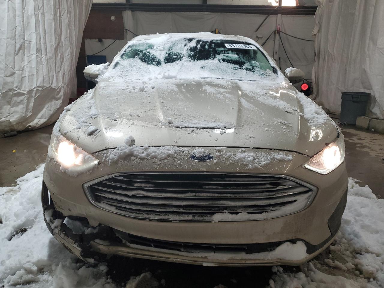 2019 Ford Fusion VIN 3FA6P0LU8KR107990 Copart auction photo, front end / side damage thumbnail 5