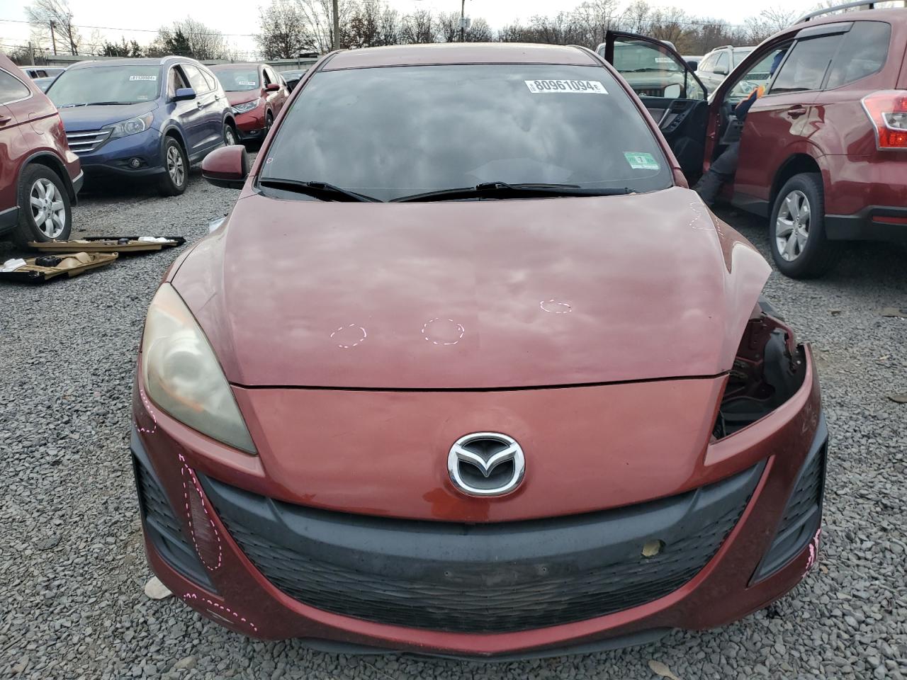 2011 Mazda 3 VIN JM1BL1VG8B1362800 Copart auction photo, side / rear end damage thumbnail 5