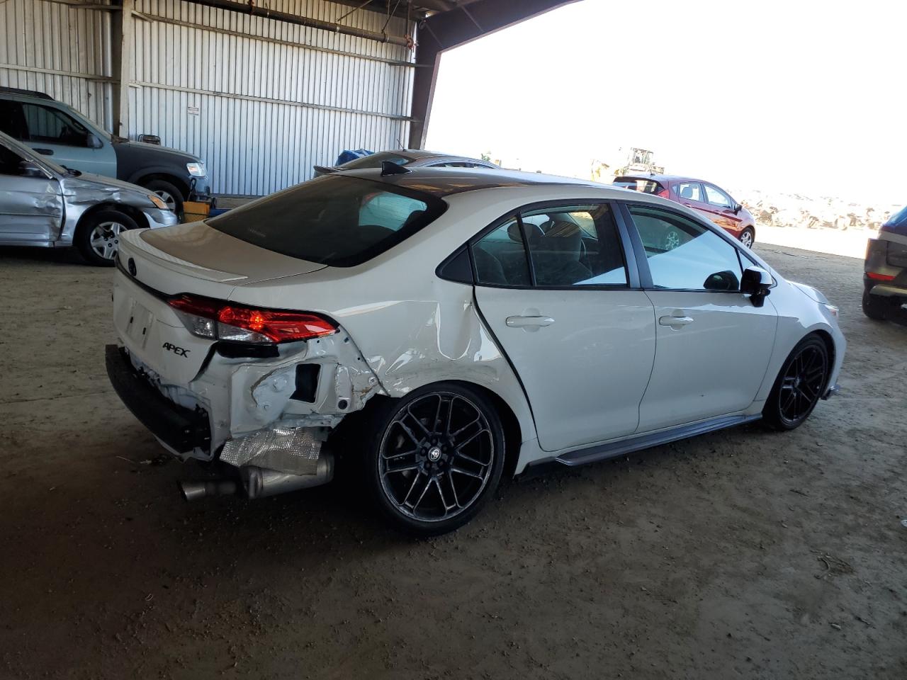 2021 Toyota Corolla VIN 5YFM4MCE8MP071382 Copart auction photo, rear end / side damage thumbnail 3
