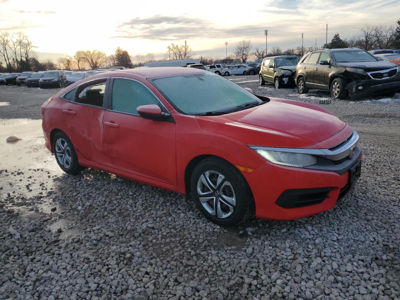 2016 Honda Civic VIN 2HGFC2F59GH568710 Copart auction photo, side damage thumbnail 4