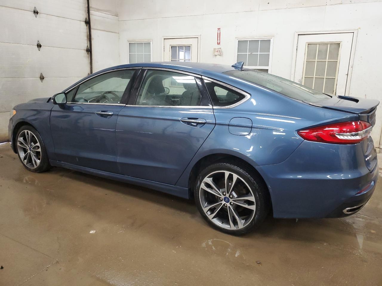 2019 Ford Fusion VIN 3FA6P0D93KR109141 Copart auction photo, side / front end damage thumbnail 2