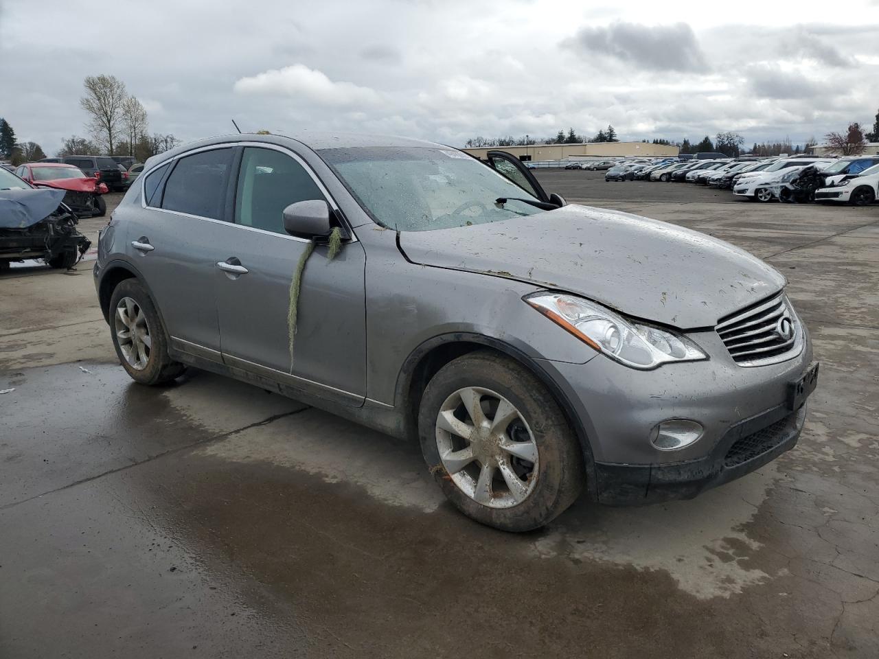 2010 Infiniti EX VIN JN1AJ0HP8AM701188 Copart auction photo, side / rear end damage thumbnail 4
