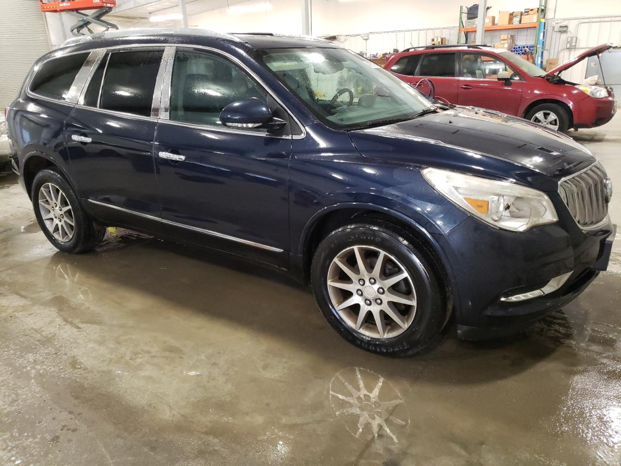 2015 Buick Enclave VIN 5GAKVBKD3FJ131885 Copart auction photo, side / front end damage thumbnail 4