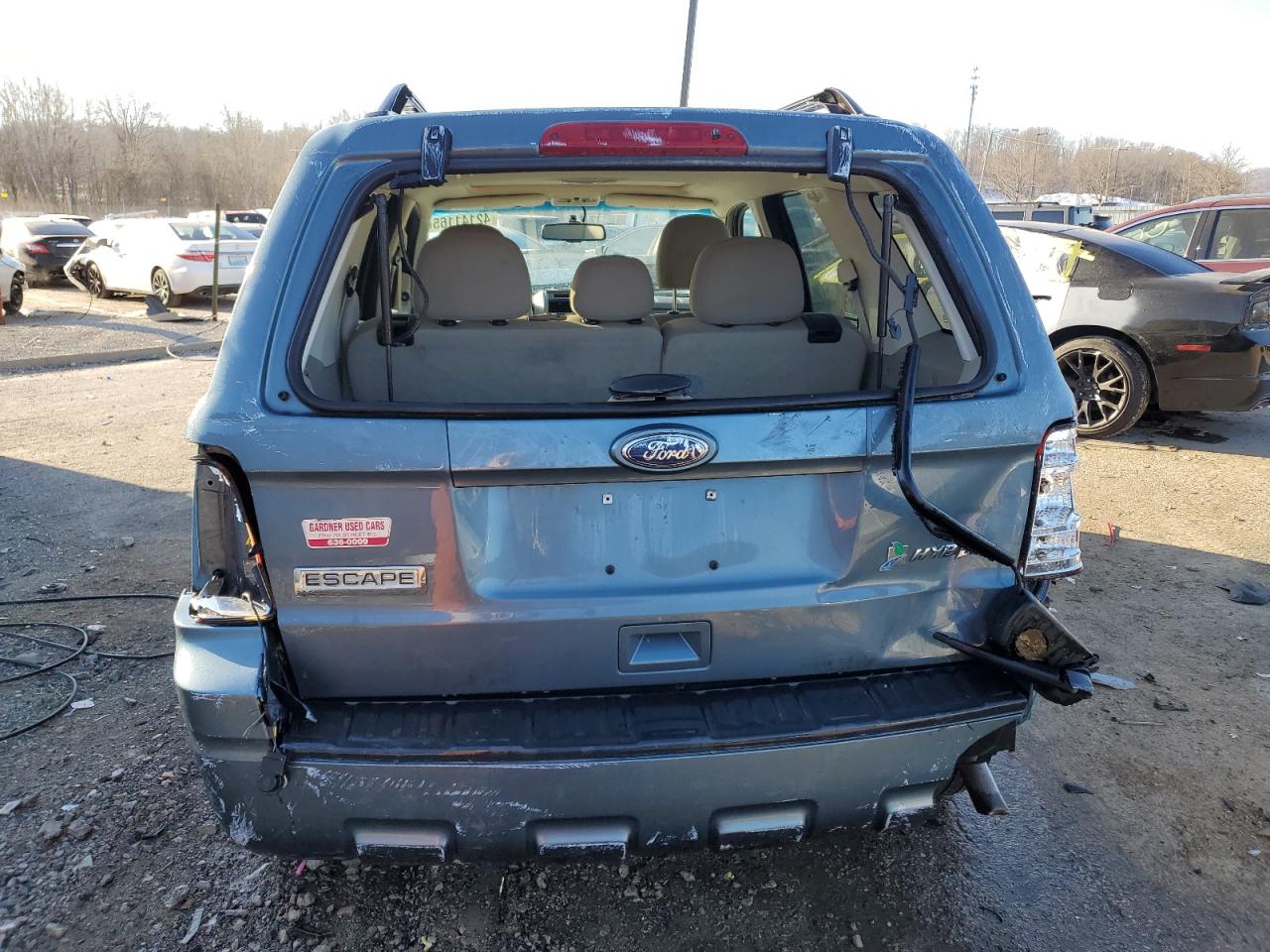 2011 Ford Escape VIN 1FMCU4K35BKB58210 Copart auction photo, rear end / front end damage thumbnail 6