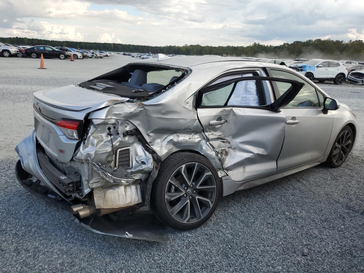 2022 Toyota Corolla VIN JTDS4MCE8NJ087708 Copart auction photo, side / rear end damage thumbnail 3