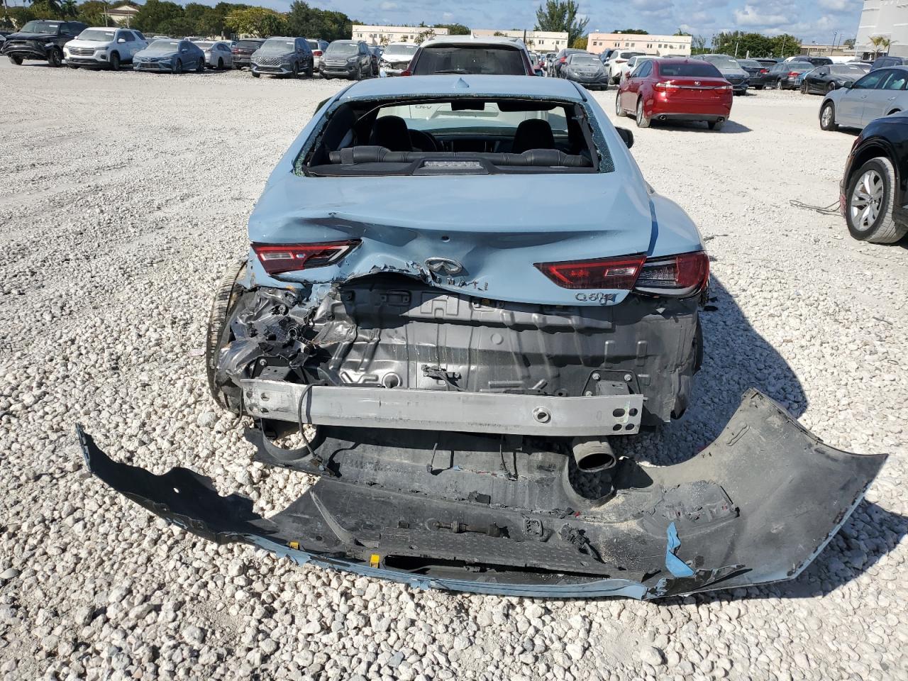 2021 Infiniti Q60 VIN JN1EV7KKXMM410708 Copart auction photo, all over damage thumbnail 6