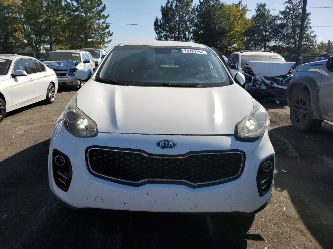 2019 KIA Sportage VIN KNDPMCAC5K7518922 Copart auction photo, side / front end damage thumbnail 5