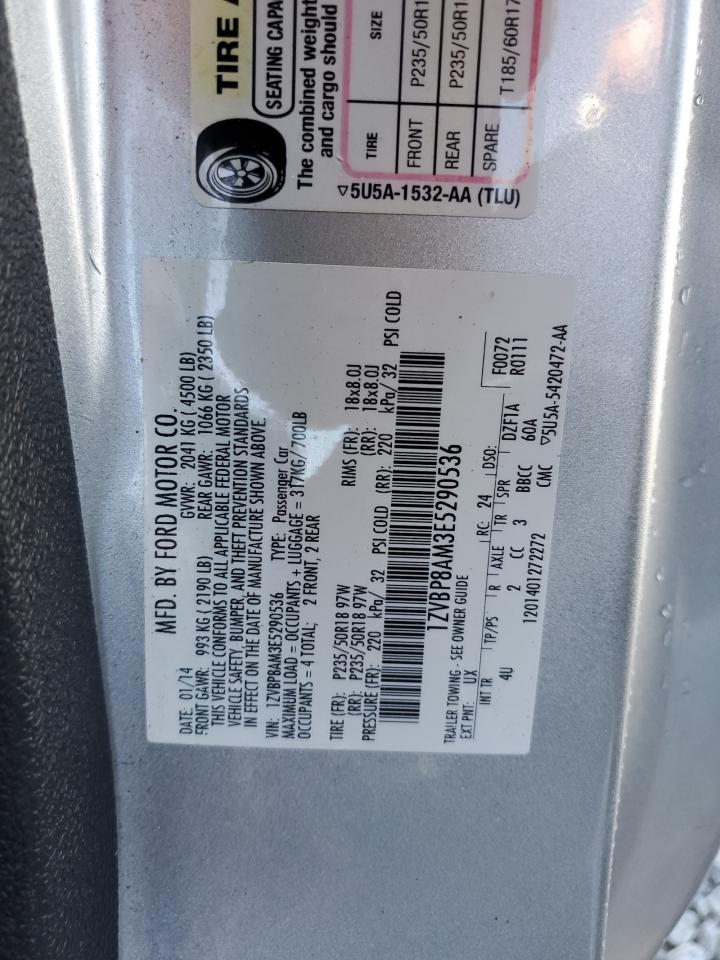 2014 Ford Mustang VIN 1ZVBP8AM3E5290536 Copart auction photo, front end damage thumbnail 12