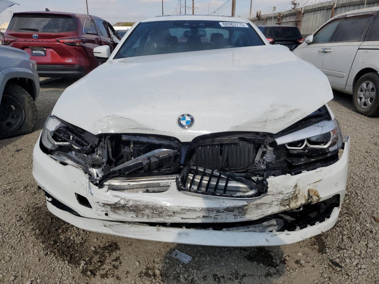 2020 BMW 5er VIN WBAJR3C08LBP95358 Copart auction photo, front end damage thumbnail 5