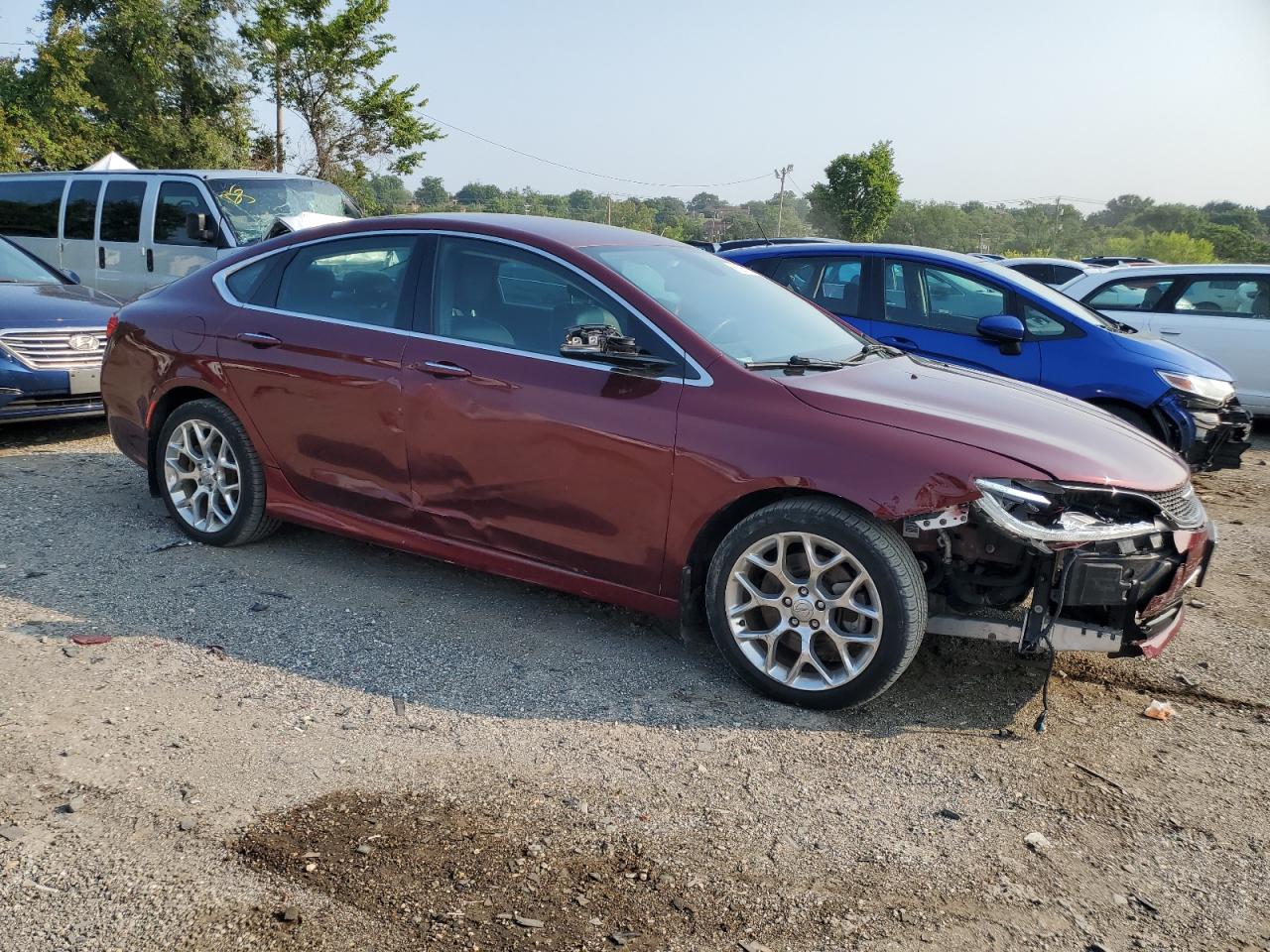 2016 Chrysler 200 VIN 1C3CCCEG2GN163245 Copart auction photo, front end / side damage thumbnail 4