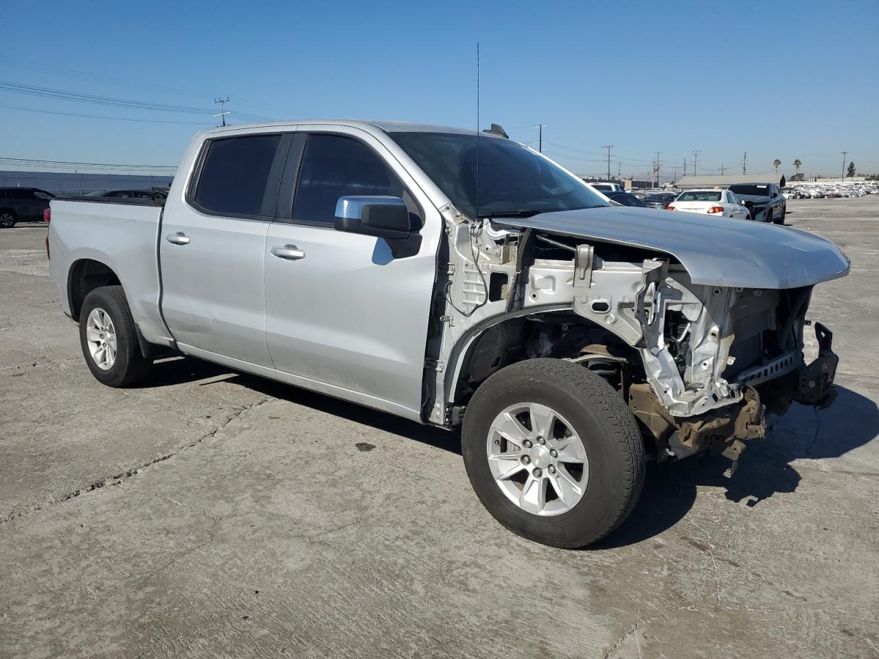 2021 Chevrolet Silverado VIN 1GCPWCED3MZ443934 Copart auction photo, front end / rear end damage thumbnail 4