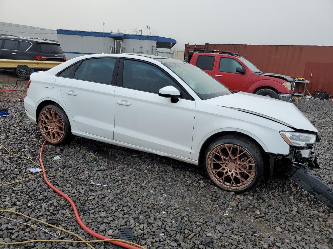 2018 Audi A3 VIN WAUAUGFF0J1037393 Copart auction photo, front end damage thumbnail 4