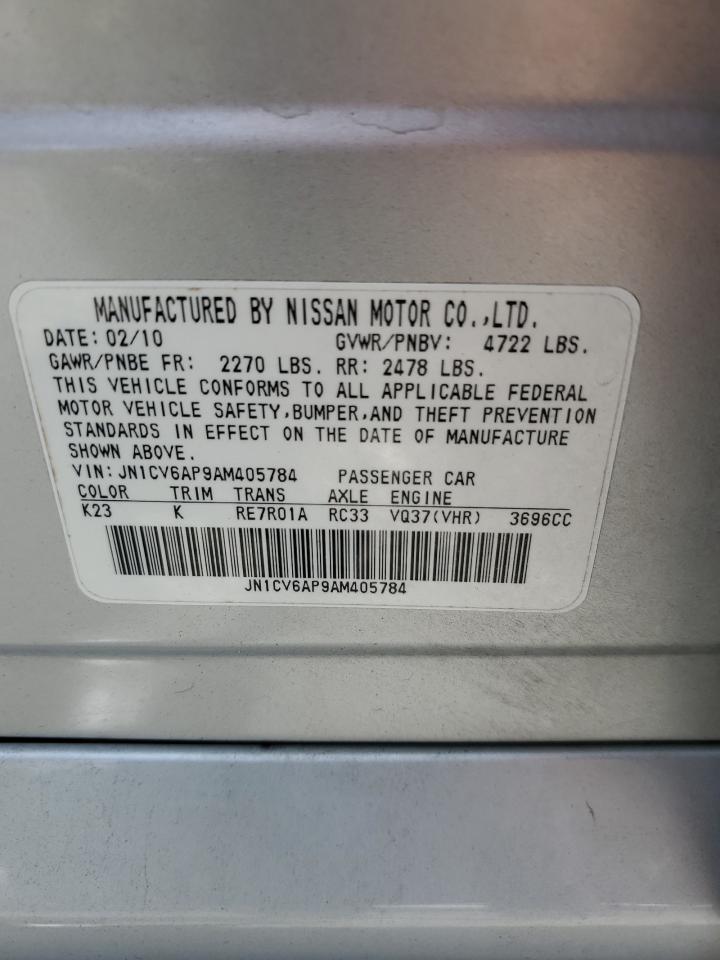 2010 Infiniti G VIN JN1CV6AP9AM405784 Copart auction photo, front end damage thumbnail 13