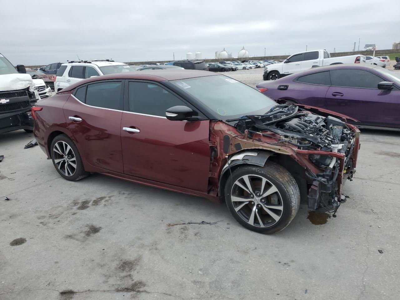 2017 Nissan Maxima VIN 1N4AA6AP6HC380770 Copart auction photo, front end damage thumbnail 4