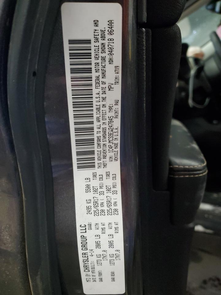 2014 Jeep Grand Cherokee VIN 1C4PJMCS9EW247845 Copart auction photo, all over damage thumbnail 16