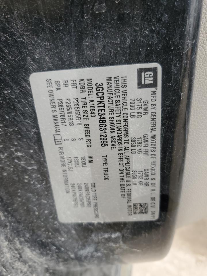 2011 Chevrolet Silverado VIN 3GCPKTE34BG312995 Copart auction photo, front end damage thumbnail 12