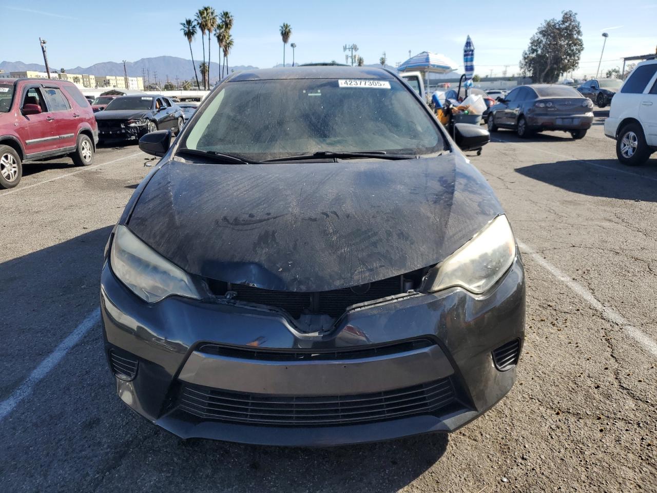 2016 Toyota Corolla VIN 2T1BURHE4GC709855 Copart auction photo, front end / minor dent/scratches damage thumbnail 5