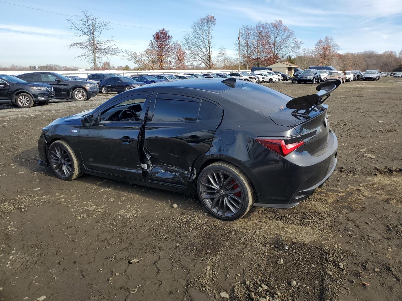 2020 Acura ILX VIN 19UDE2F84LA001664 Copart auction photo, side / front end damage thumbnail 2