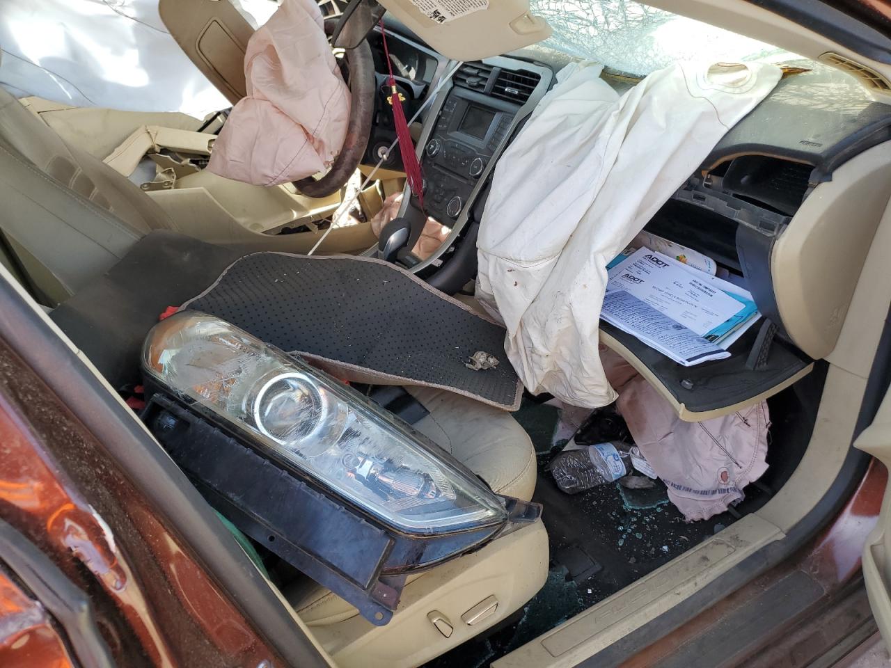 2015 Ford Fusion VIN 3FA6P0HD2FR195403 Copart auction photo, rollover damage thumbnail 8
