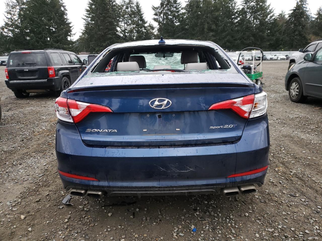 2017 Hyundai Sonata VIN 5NPE34ABXHH535209 Copart auction photo, all over / vandalism damage thumbnail 6