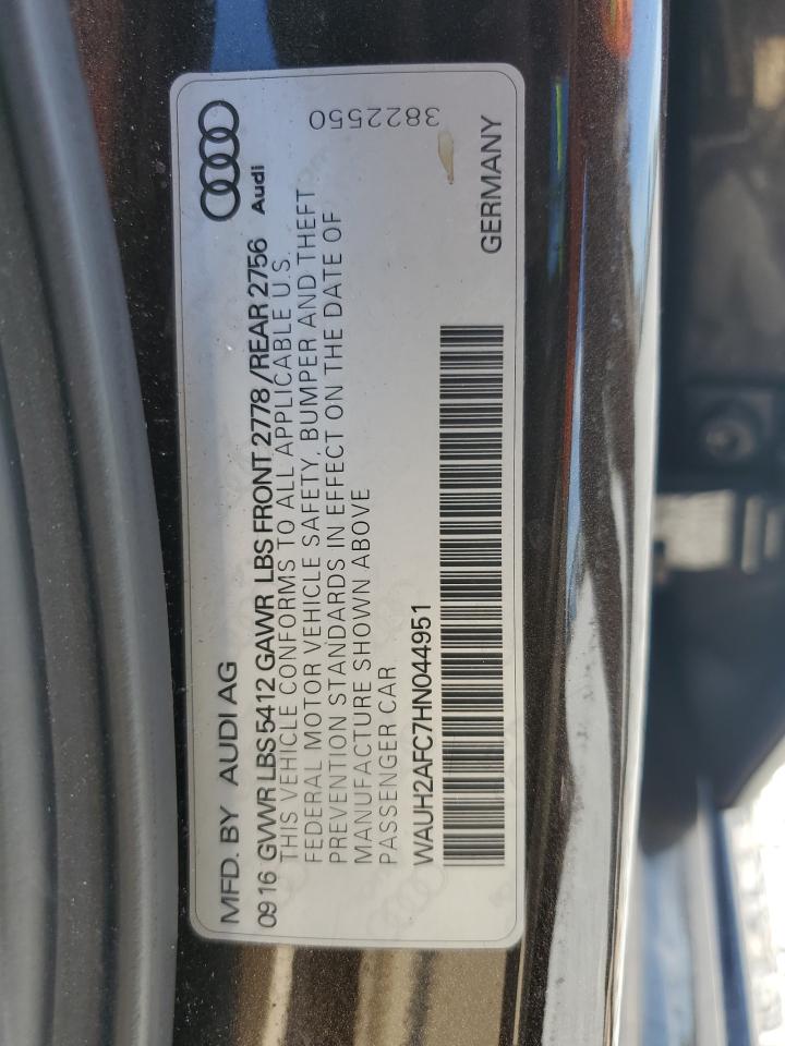 2017 Audi A6 VIN WAUH2AFC7HN044951 Copart auction photo, normal wear damage thumbnail 12