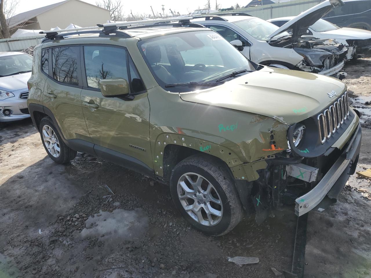 2015 Jeep Renegade VIN ZACCJBBT9FPB81244 Copart auction photo, all over / front end damage thumbnail 4