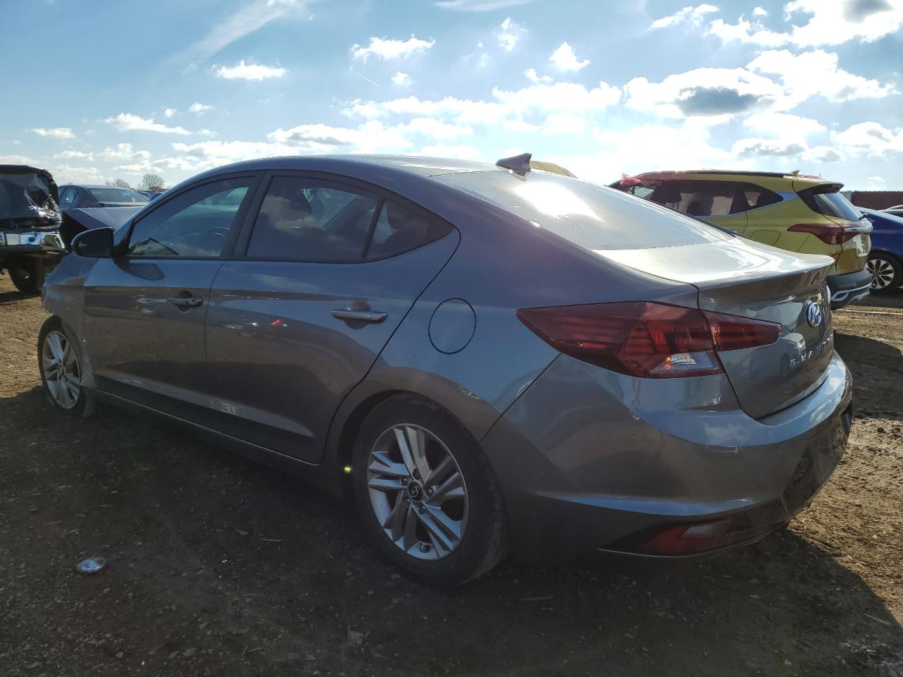 2019 Hyundai Elantra VIN 5NPD84LFXKH450777 Copart auction photo, front end / side damage thumbnail 2
