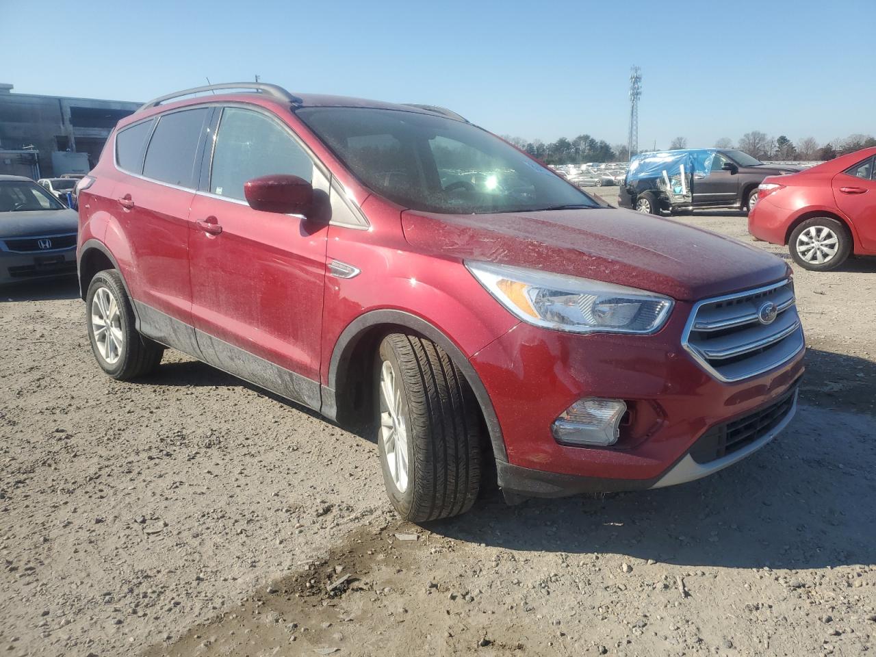 2018 Ford Escape VIN 1FMCU9GD2JUC27064 Copart auction photo, front end / side damage thumbnail 4