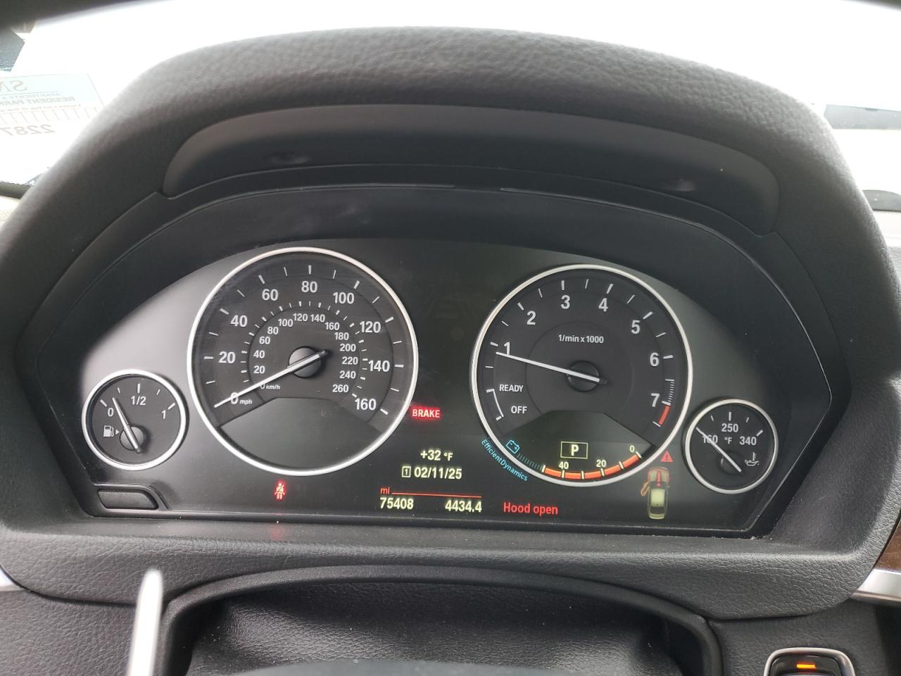 2015 BMW 3er VIN WBA3B3C58FJ985034 Copart auction photo, front end / undercarriage damage thumbnail 9