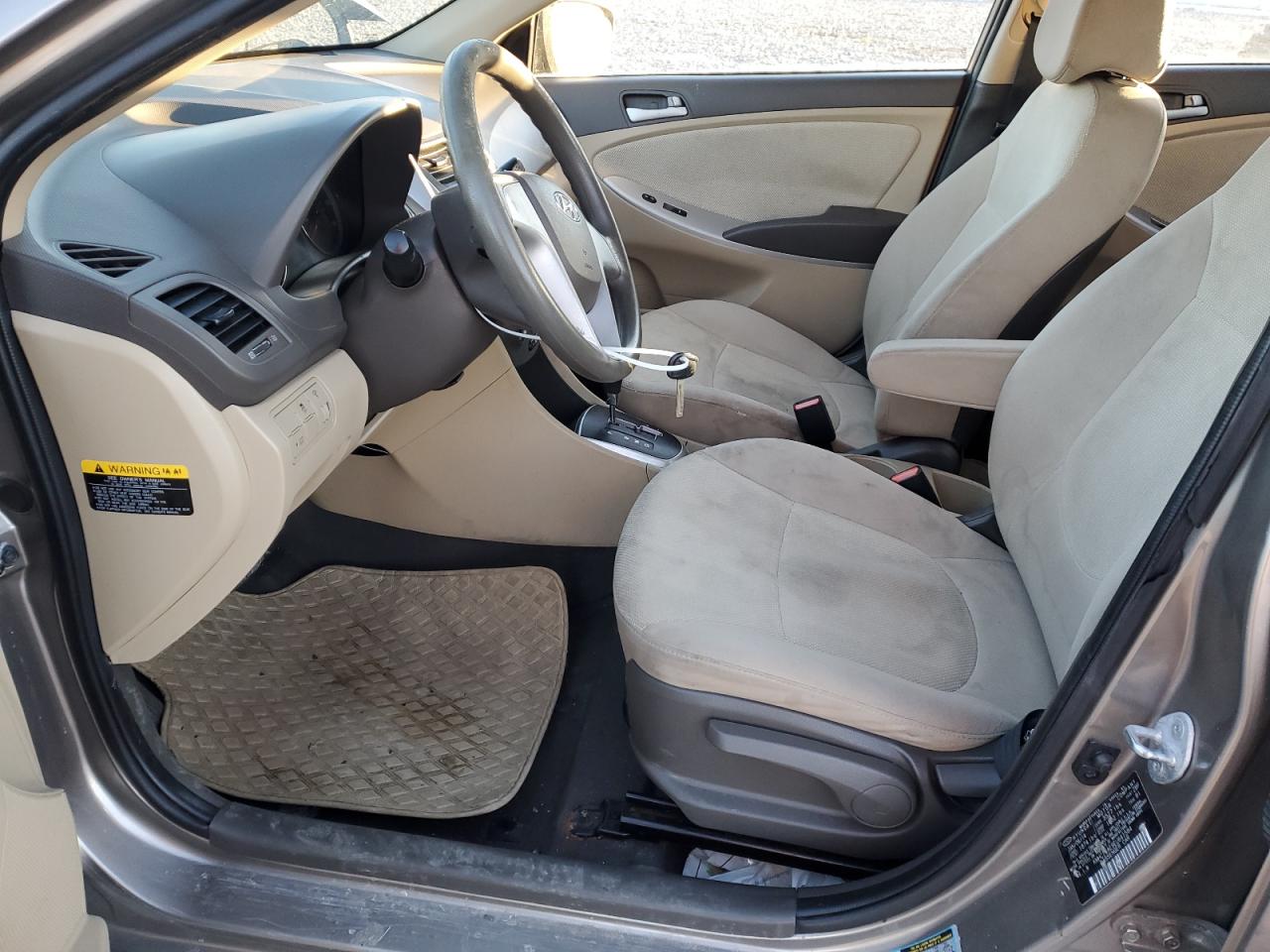 2014 Hyundai Accent VIN KMHCT4AE9EU641584 Copart auction photo, all over damage thumbnail 7
