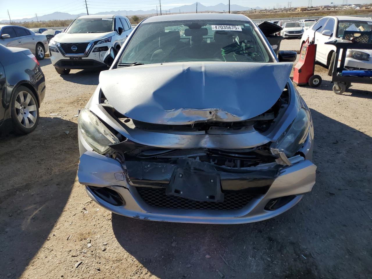 2015 Dodge Dart VIN 1C3CDFBB5FD422015 Copart auction photo, front end / frame damage damage thumbnail 5