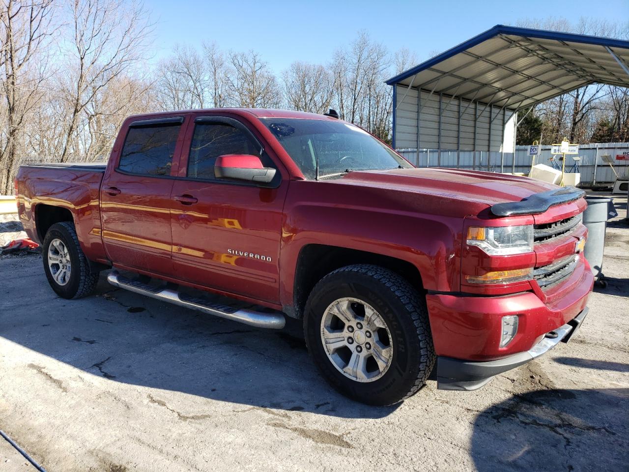 2018 Chevrolet Silverado VIN 3GCUKREC7JG157847 Copart auction photo, rear end / hail damage thumbnail 4