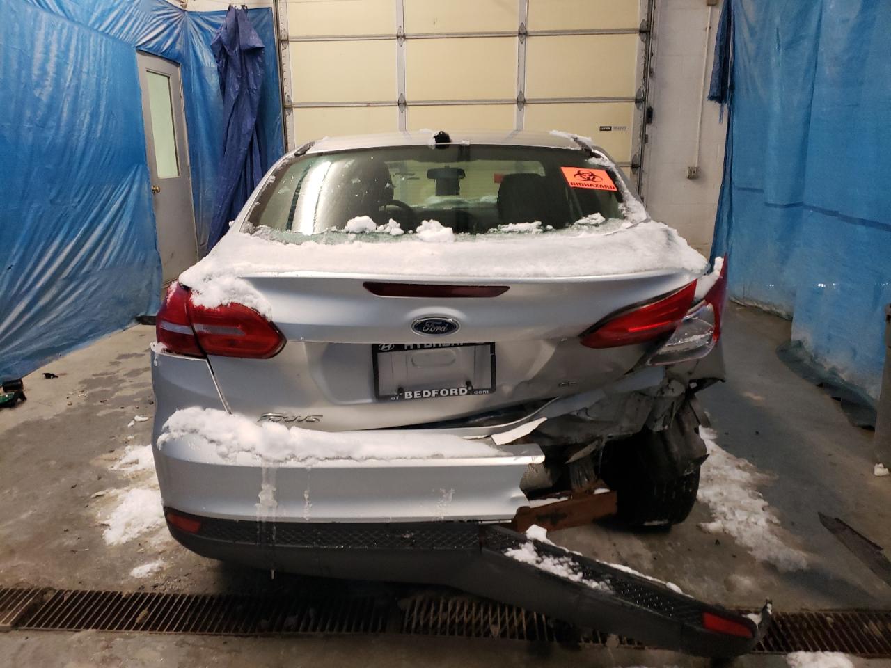2018 Ford Focus VIN 1FADP3F24JL295827 Copart auction photo, rear end damage thumbnail 6