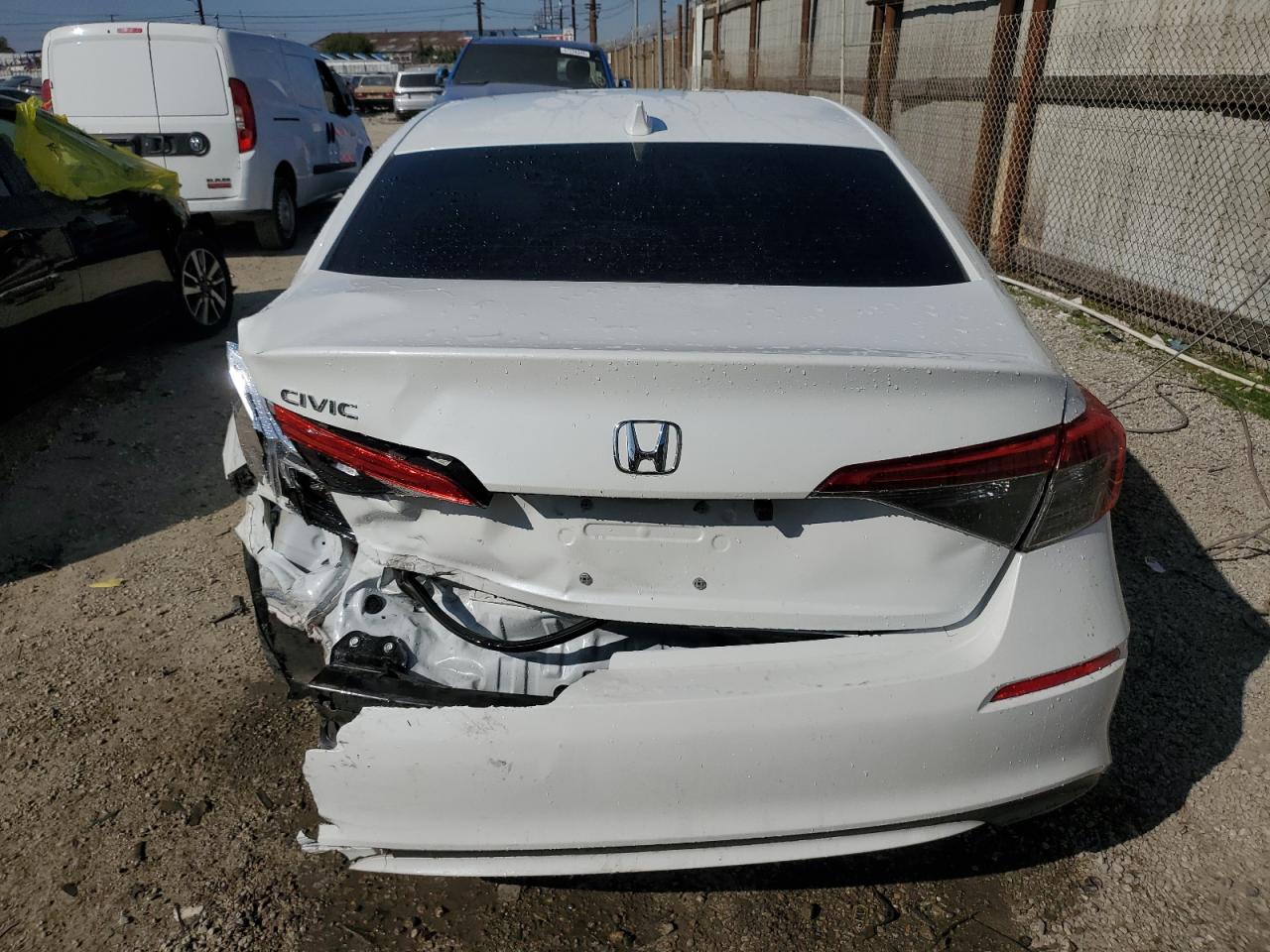 2022 Honda Civic VIN 2HGFE2F27NH520054 Copart auction photo, rear end / front end damage thumbnail 6