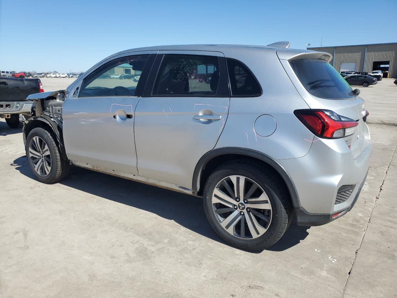 2021 Mitsubishi Outlander VIN JA4APVAU8MU015885 Copart auction photo, front end / hail damage thumbnail 2