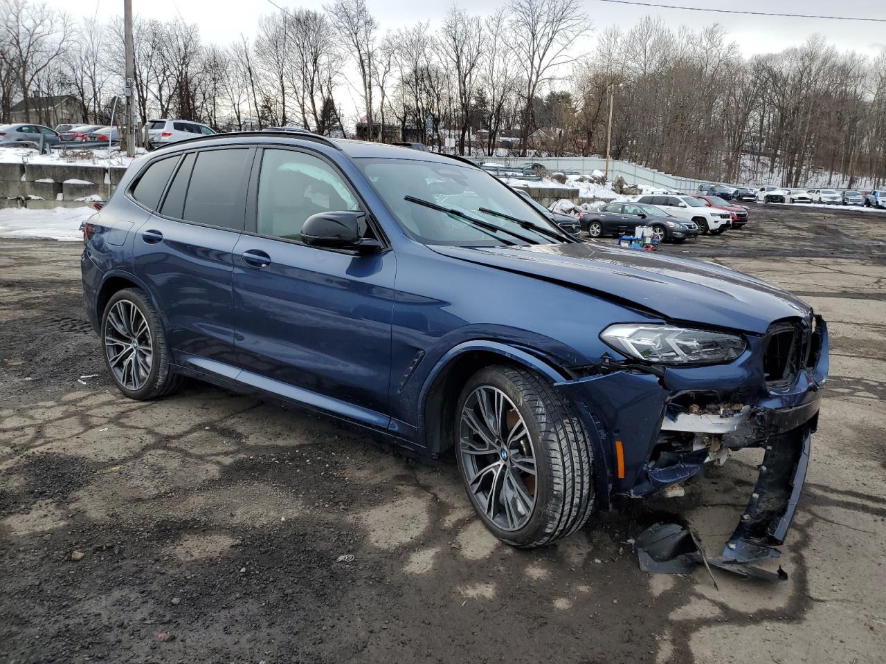 2022 BMW X3 M VIN 5UX83DP05N9J60075 Copart auction photo, front end / minor dent/scratches damage thumbnail 4