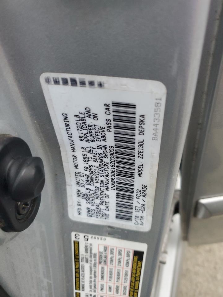 2008 Toyota Corolla VIN 1NXBR30E18Z009009 Copart auction photo, rear end / side damage thumbnail 12